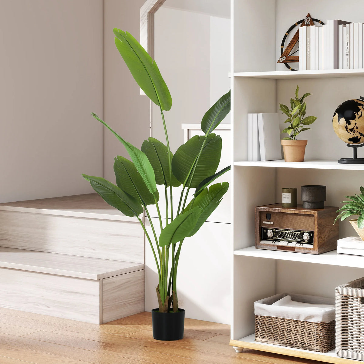 160cm Faux Banana Leaf Tree with Weighted Pot