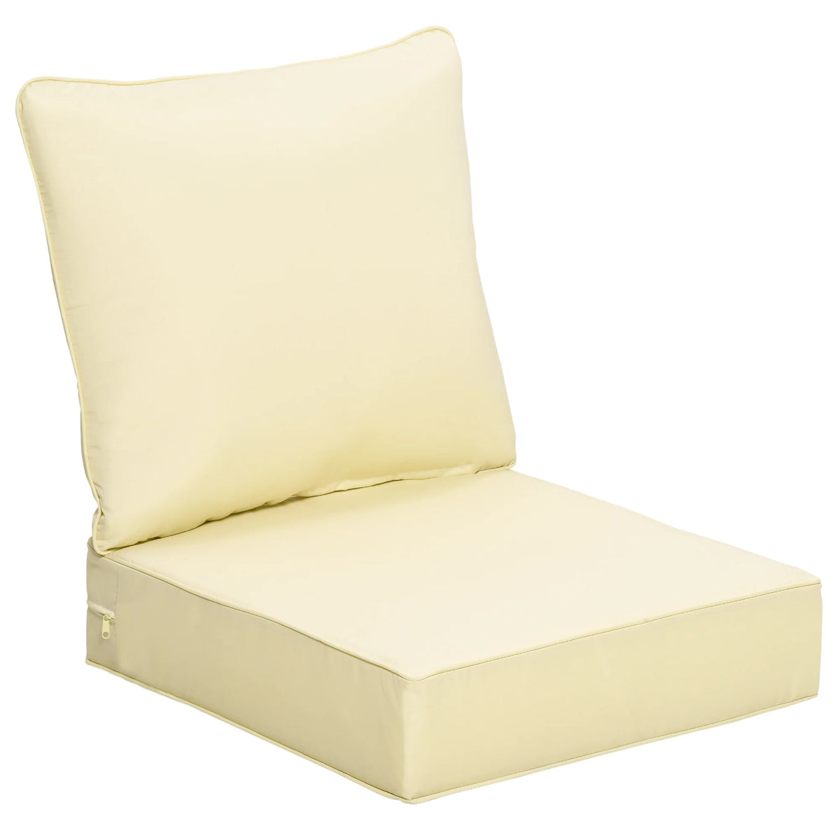 Outdoor Seat and Back Cushion Set, Deep Seating Chair Cushion, Beige