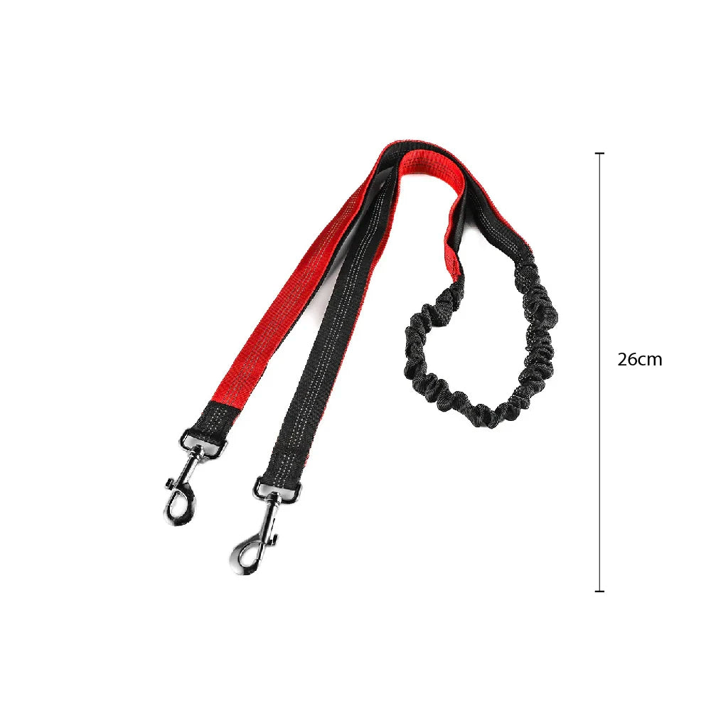 Hands Free Dog Lead with Elastic Shock Absorber for Walking and Running, Adjustable Safety Leash