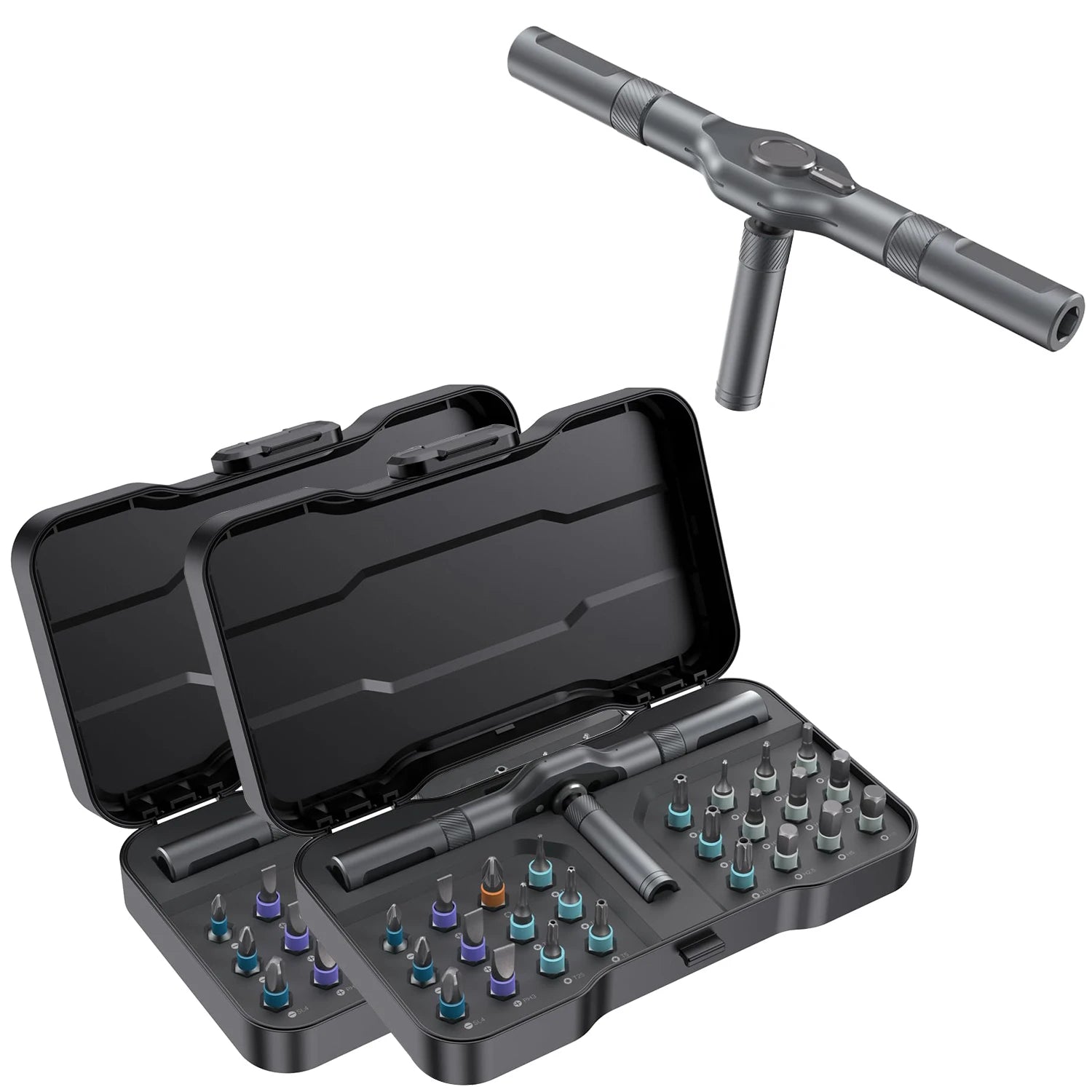 Precision 24/40/66In1 Magnetic Ratchet Screwdriver Set Detachable T - Handle Magneticizer Fix Furniture, Electronics & Glasses