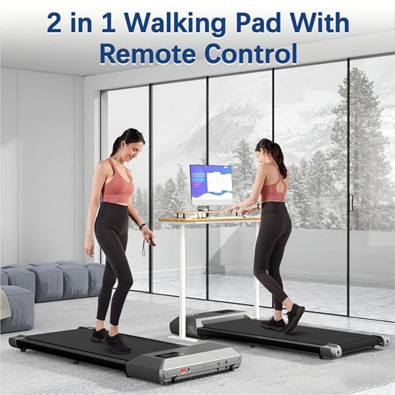 2.5HP Walking Pad Treadmill 300lbs Capacity – 2 in 1 Walking & Running Machine with LCD Display & Bluetooth