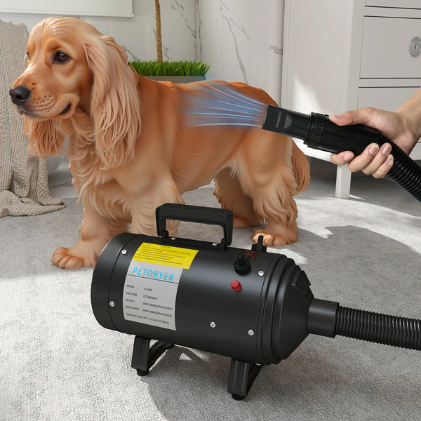 2200W Dog Hair Dryer with Adjustable Temperature & Velocity