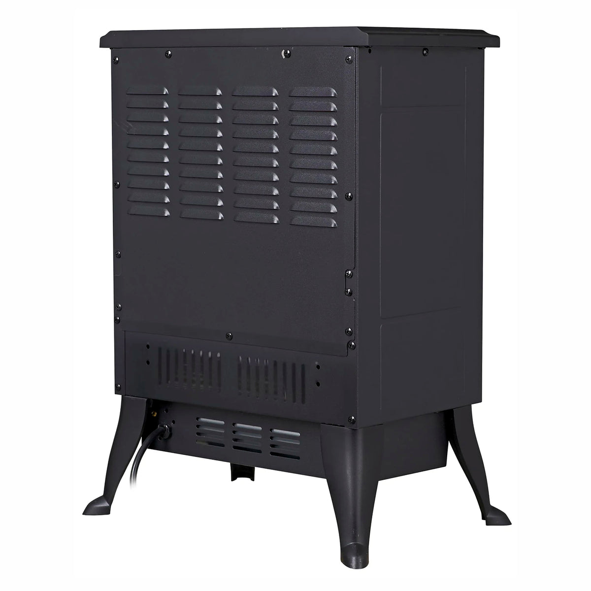 Freestanding Electric Fireplace Stove with Flame Effect, Thermostat and Overheat Protection