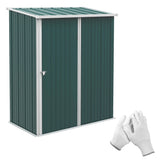 Steel Garden Storage Shed with Corrugated Galvanised Finish and Lockable Latched Door