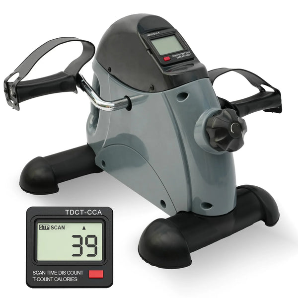 Mini Pedal Exercise Bike Under Desk Portable Cycle Trainer with LCD Display for Home Office