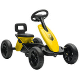 Kids Pedal Go Kart with EVA Wheels Metal Frame Ride On Toy