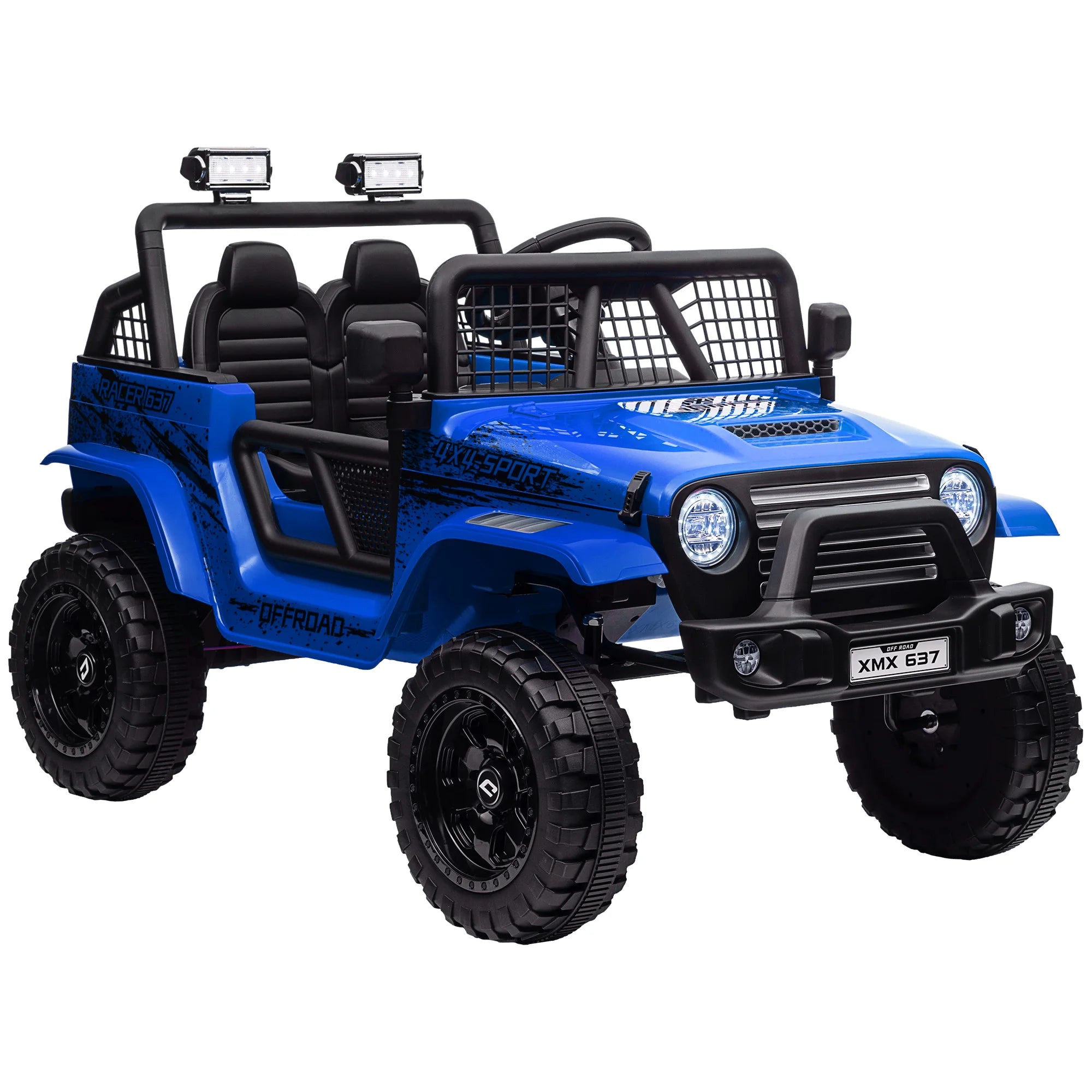 12V Kids Electric Ride On Truck with Parental Remote Control Spring Suspension 3 Speeds Ages 3-6