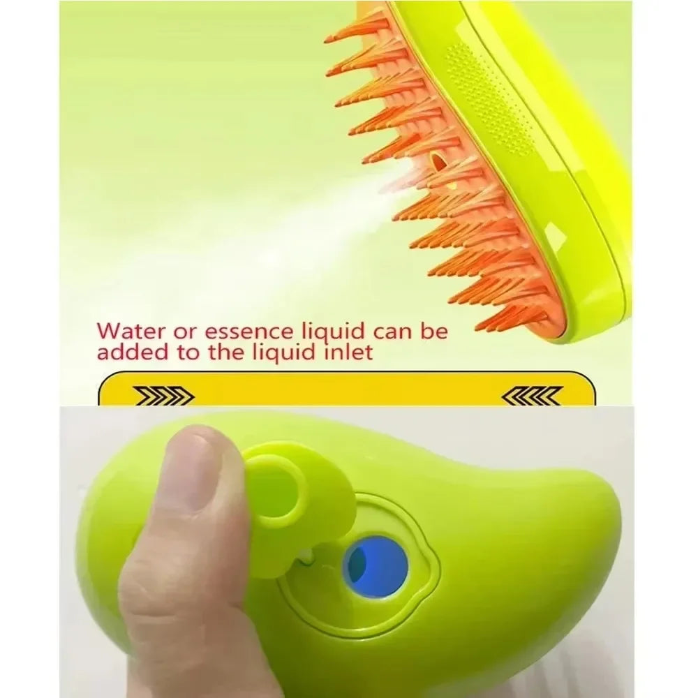 Electric Spray Pet Grooming Brush Rechargeable Massage Comb Deshedding Tool for Cats and Dogs