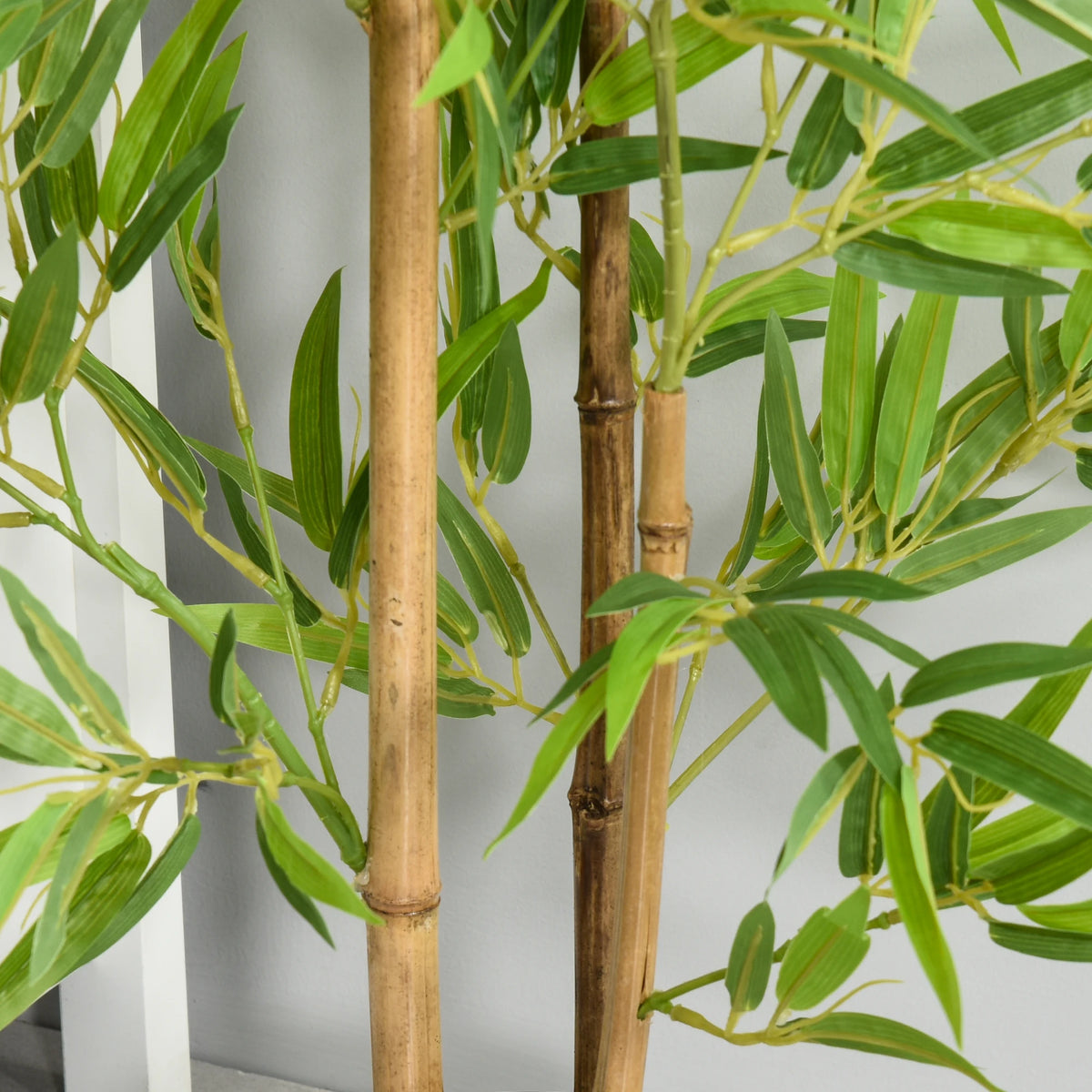 Set of 2 Artificial Bamboo Trees with Pots, 120cm