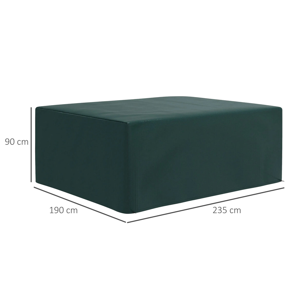 Garden Furniture Cover 235 x 190 x 90cm, Anti-UV Patio Set Cover, Dark Green