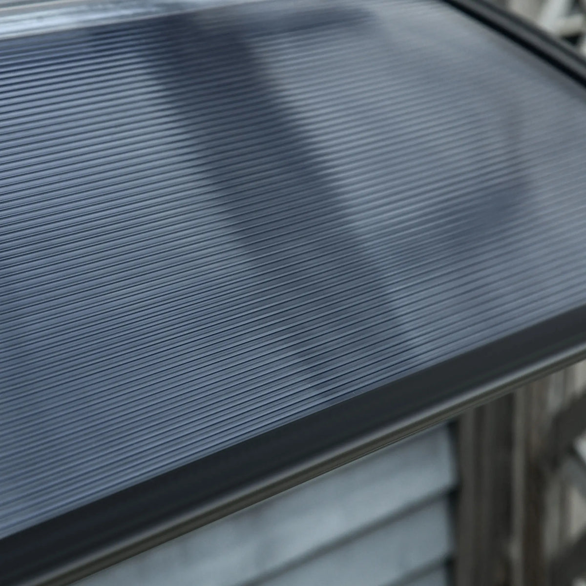 Door Canopy Awning with Polycarbonate Cover, Black, 100 x 75cm