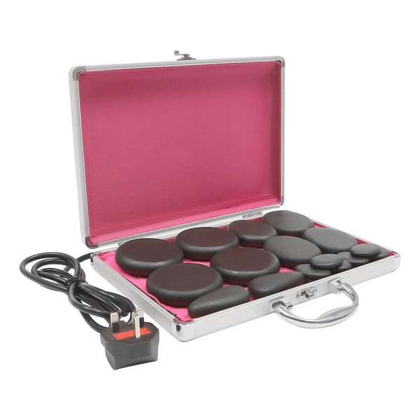 Hot Stone Massage Set with Heater 18 Piece Constant Temperature Spa Kit Budget Wellness Gadget
