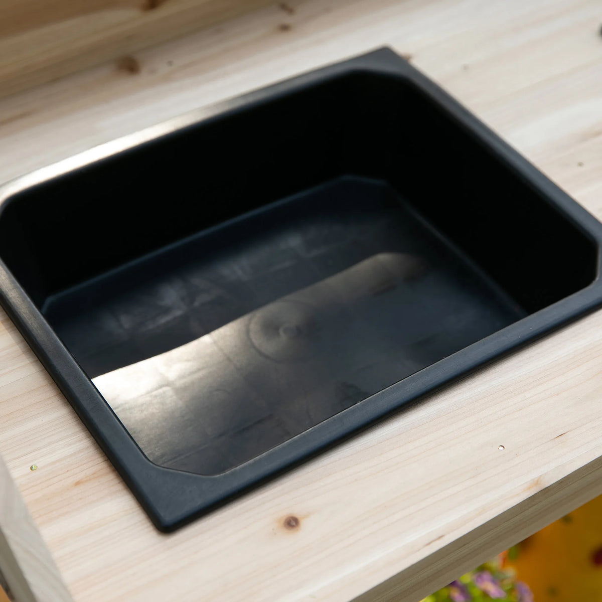 Wooden Garden Potting Bench with Sink, Drawer and Wheels