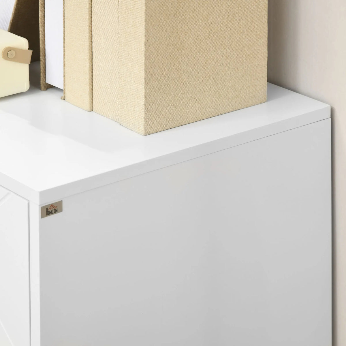 Freestanding Storage Cabinet with Adjustable Shelves for Living Room