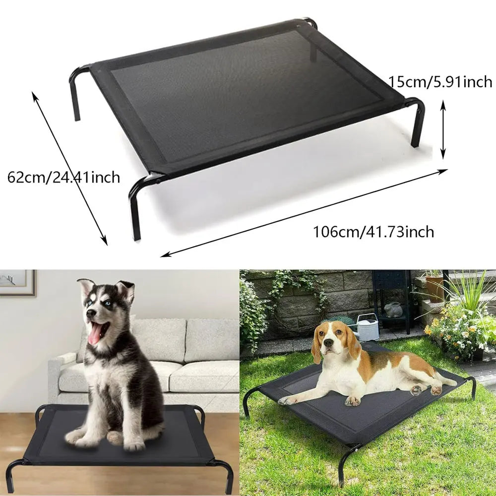 Elevated Dog Bed Waterproof Breathable Mesh Pet Cot with Non Slip Feet