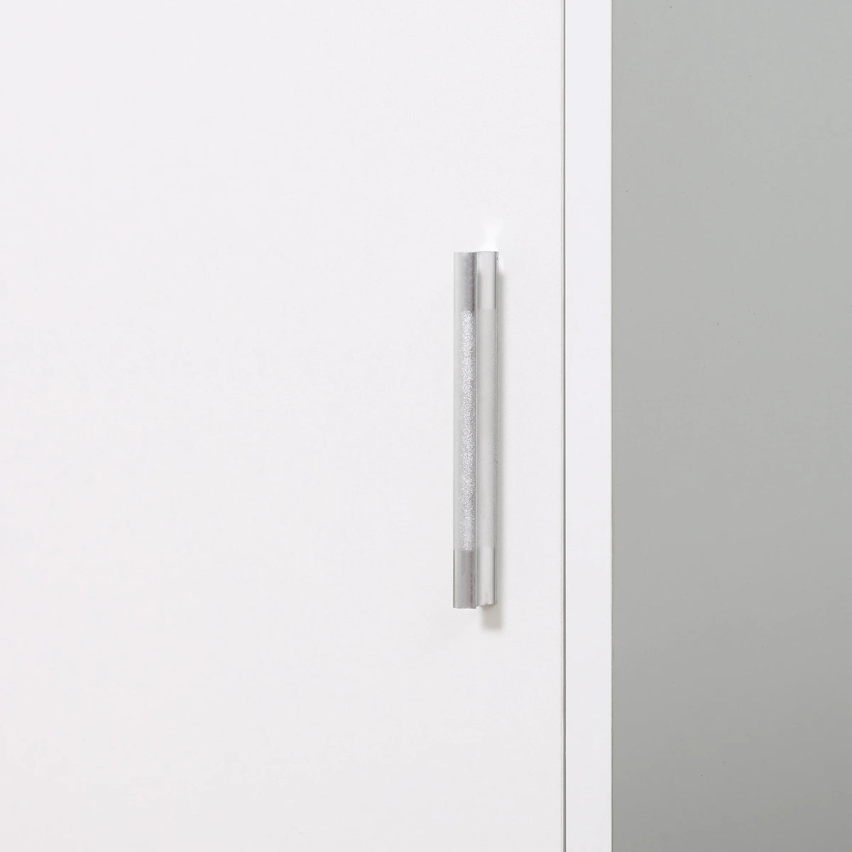 Tall Mirrored Bathroom Cabinet with Adjustable Shelves, Slim Tallboy Unit, 32 x 28 x 162 cm, White