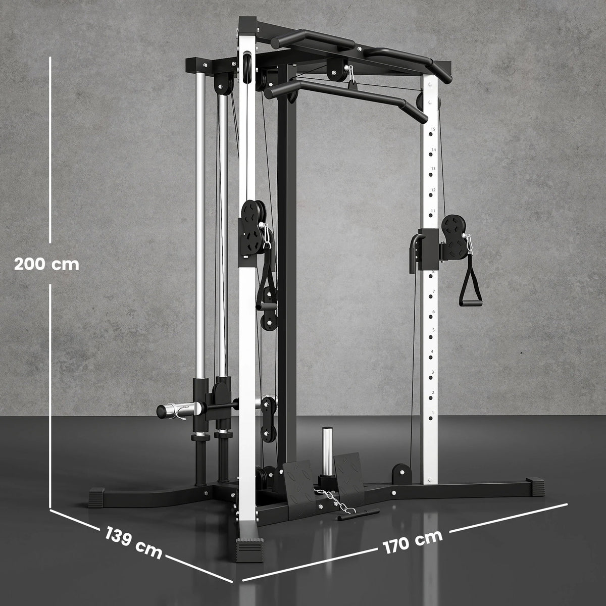 Home Gym Machine, 15-Position Adjustable Workout Station for Upper Body