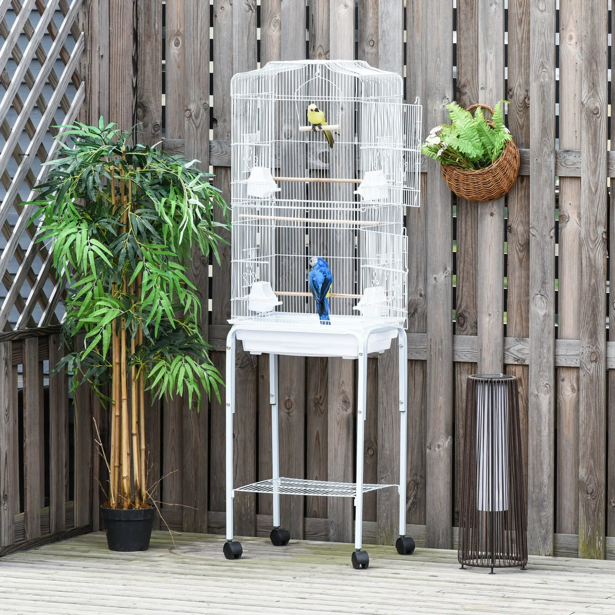 Bird Cage for Budgie, Finch, Canary & Parakeet with Stand & Sliding Tray