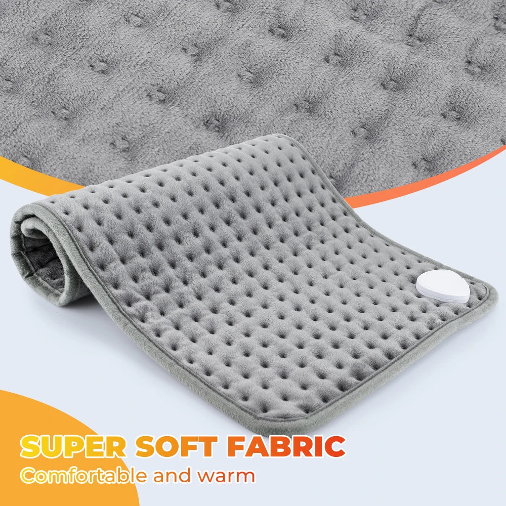 Electric Heating Pad 60 x 30cm with 9 Heat Settings and Auto-Off Timer, UK Plug