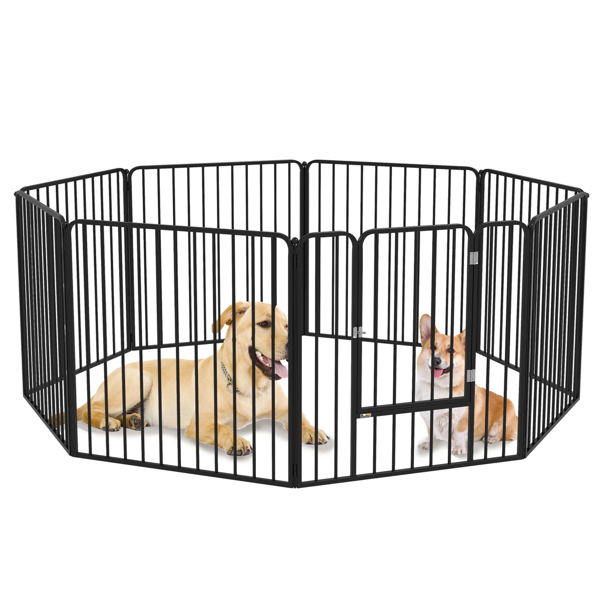 80cm 8 Panels Heavy-Duty Dog Playpen for Small, Medium Dogs