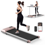 2.5HP Walking Pad Treadmill 300lbs Capacity LCD Display Bluetooth App Connected for Home Fitness