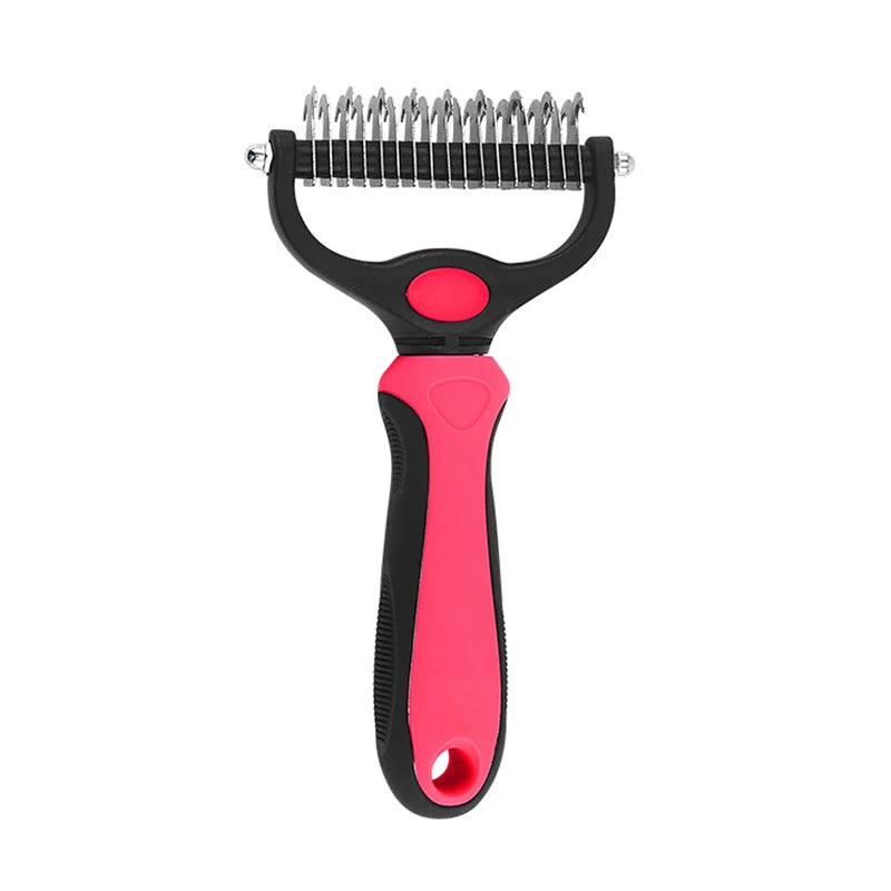 Professional Pet Deshedding Brush | Stainless Steel Fur & Knot Cutter for Dogs & Cats