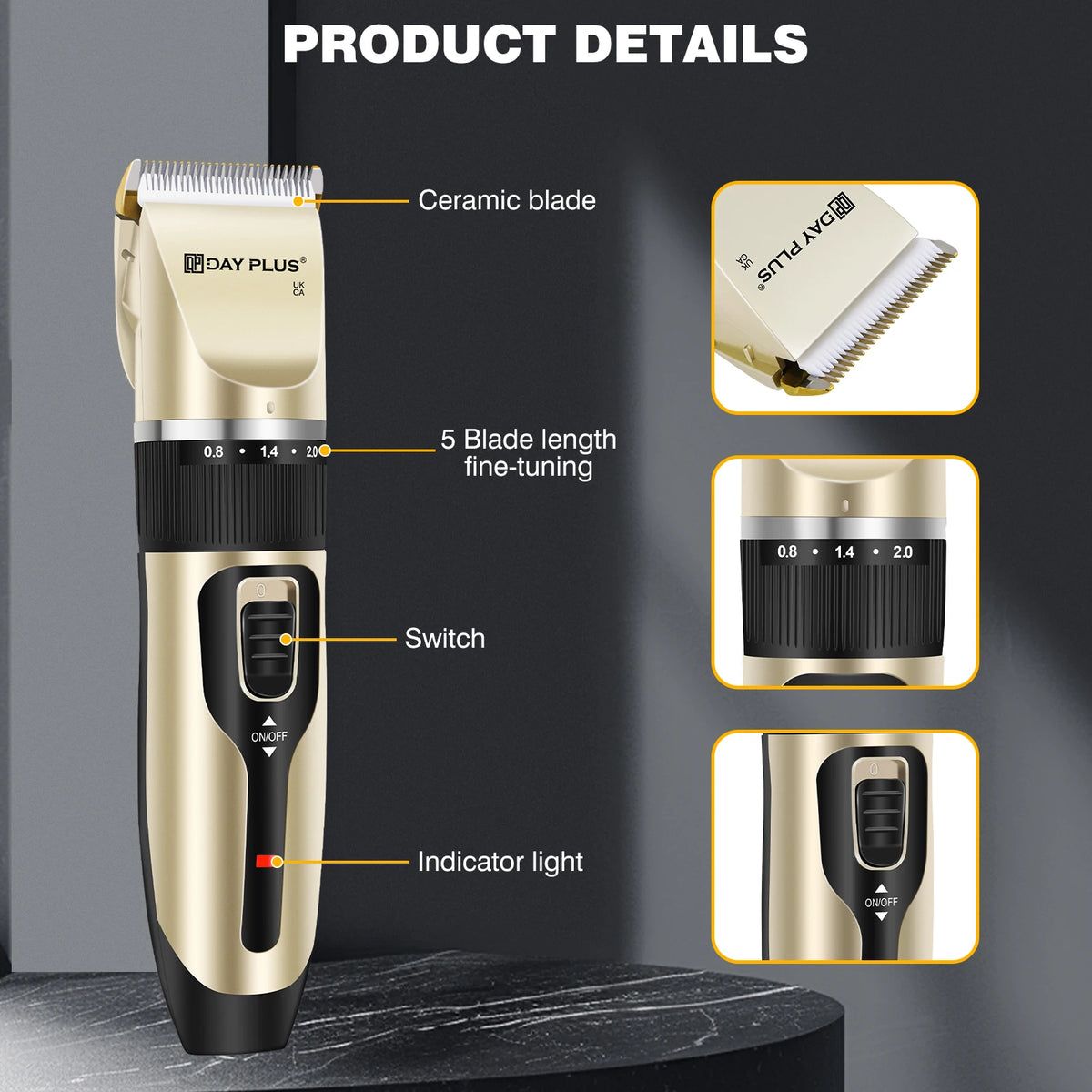 Electric Pet Hair Clippers Mains Powered Dog Grooming Trimmer CE Certified for Home Use