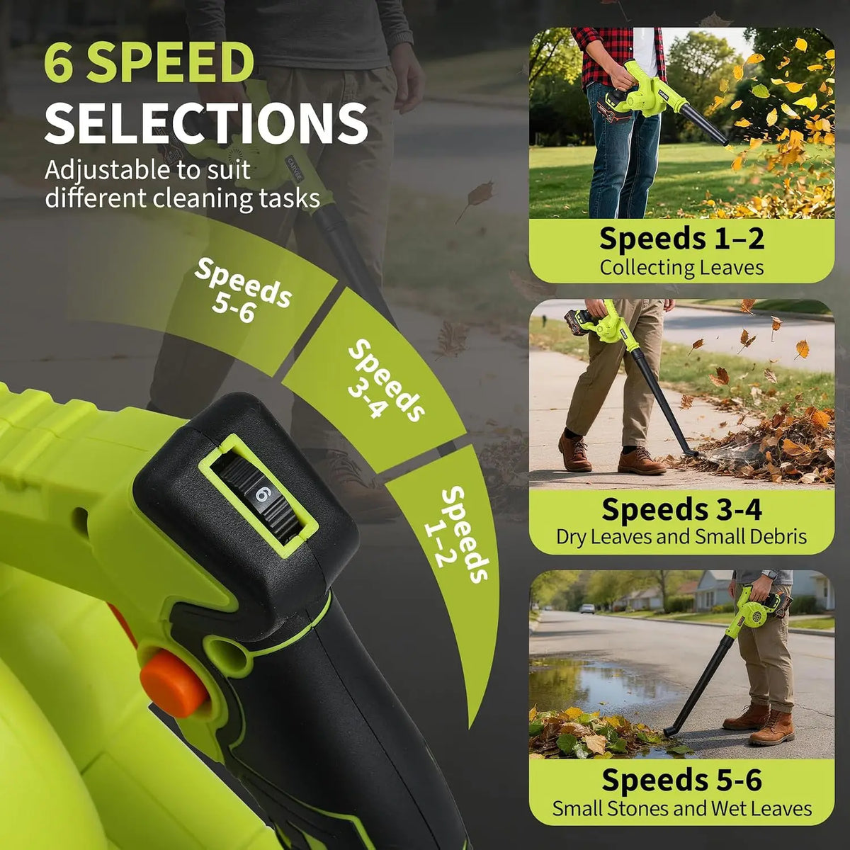 20V Brushless Cordless Leaf Blower with 4.0Ah Battery and Fast Charger