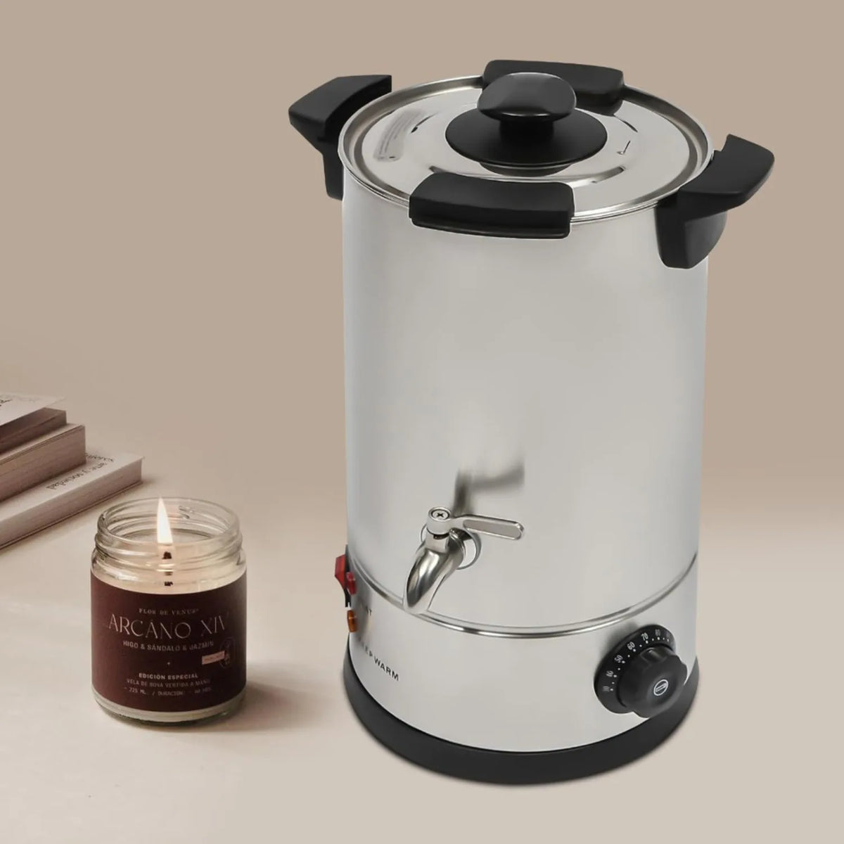 Electric Wax Melter 10L with Tap, 1800W Stainless Steel Candle Wax Melting Pot