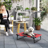 Raised Dog Bed with Breathable Mesh Elevated Steel Frame Bed for Small and Medium Dogs up to 20kg Indoor and Outdoor Use