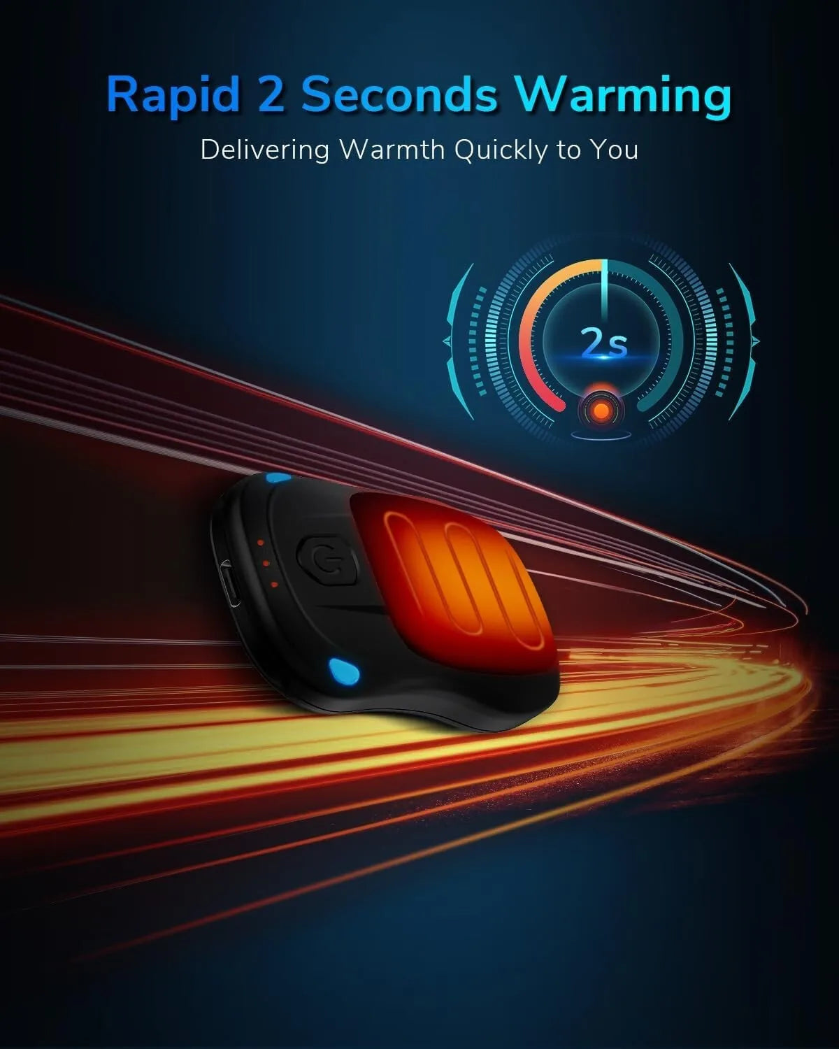 Rechargeable Hand Warmers 2 Pack, 6000mAh with 3 Heat Levels