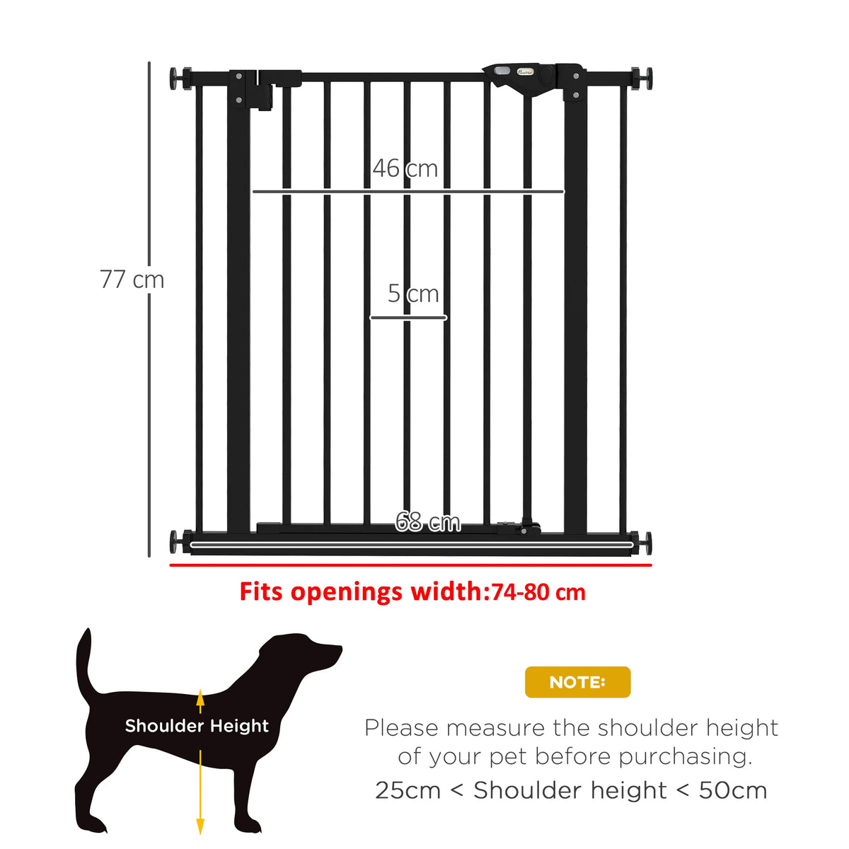 Adjustable Safety Gate w/ Four Adjustable Screws