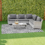 Reversible Outdoor Rug Foldable Plastic Straw Mat for Camping RV Picnic Garden Deck and Patio Use