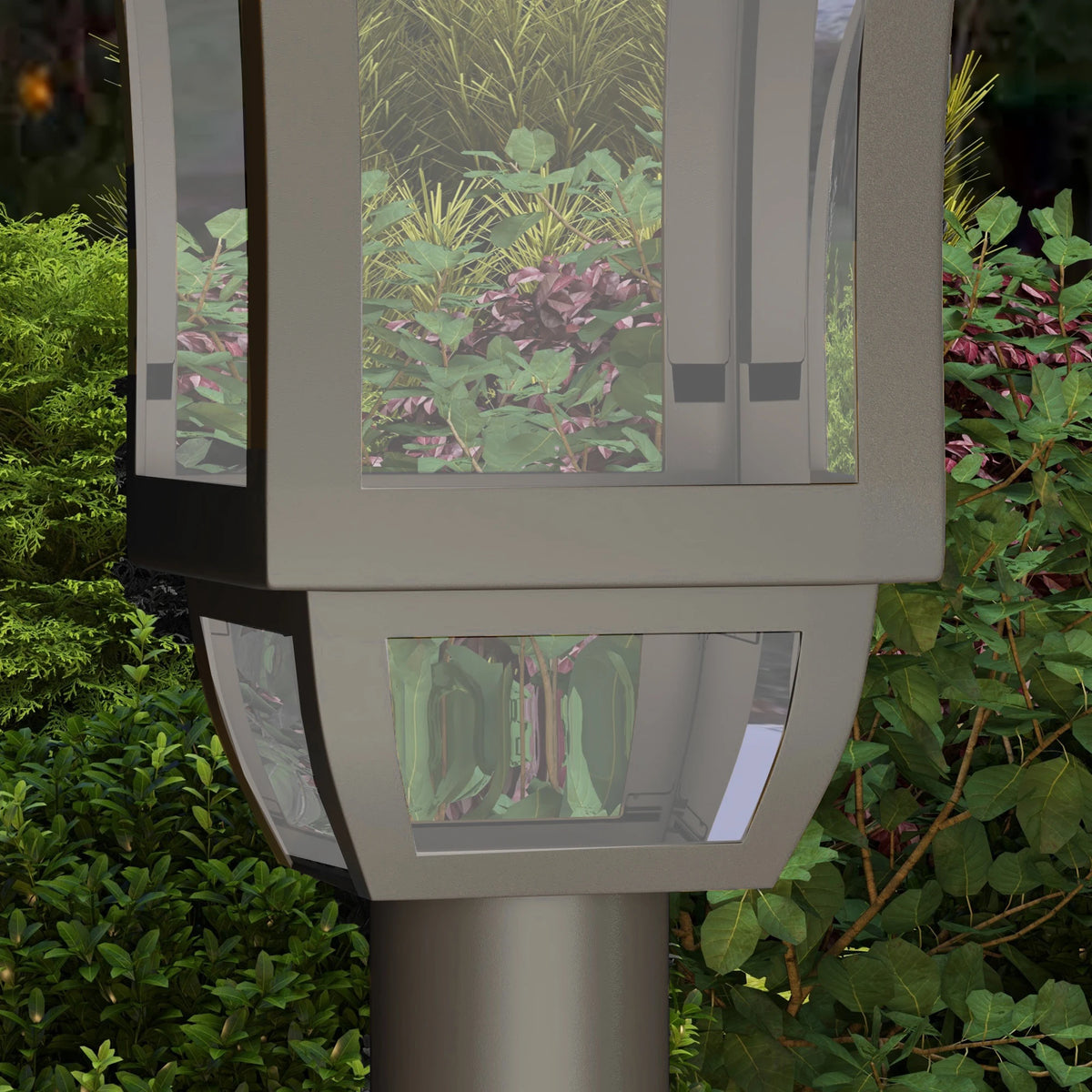Solar Garden Lamp Post 1.3m LED Outdoor Light IP44 Dusk to Dawn with 6 Hour Run Time Ground Spike