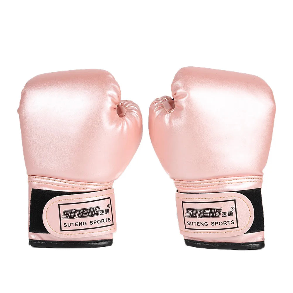 Kids Boxing Gloves PU Leather Breathable Muay Thai Mitts for Taekwondo Punching Bag Training Ages 3-12