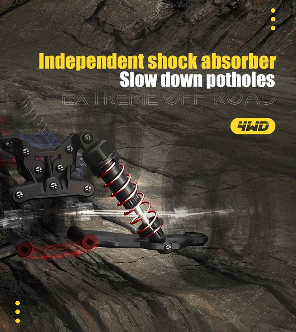 1:14 Scale Brushless 4WD RC Car 43mph High Speed LED Lights Drift Monster Truck with 2 Batteries and 2 Shells for Adults and Kids