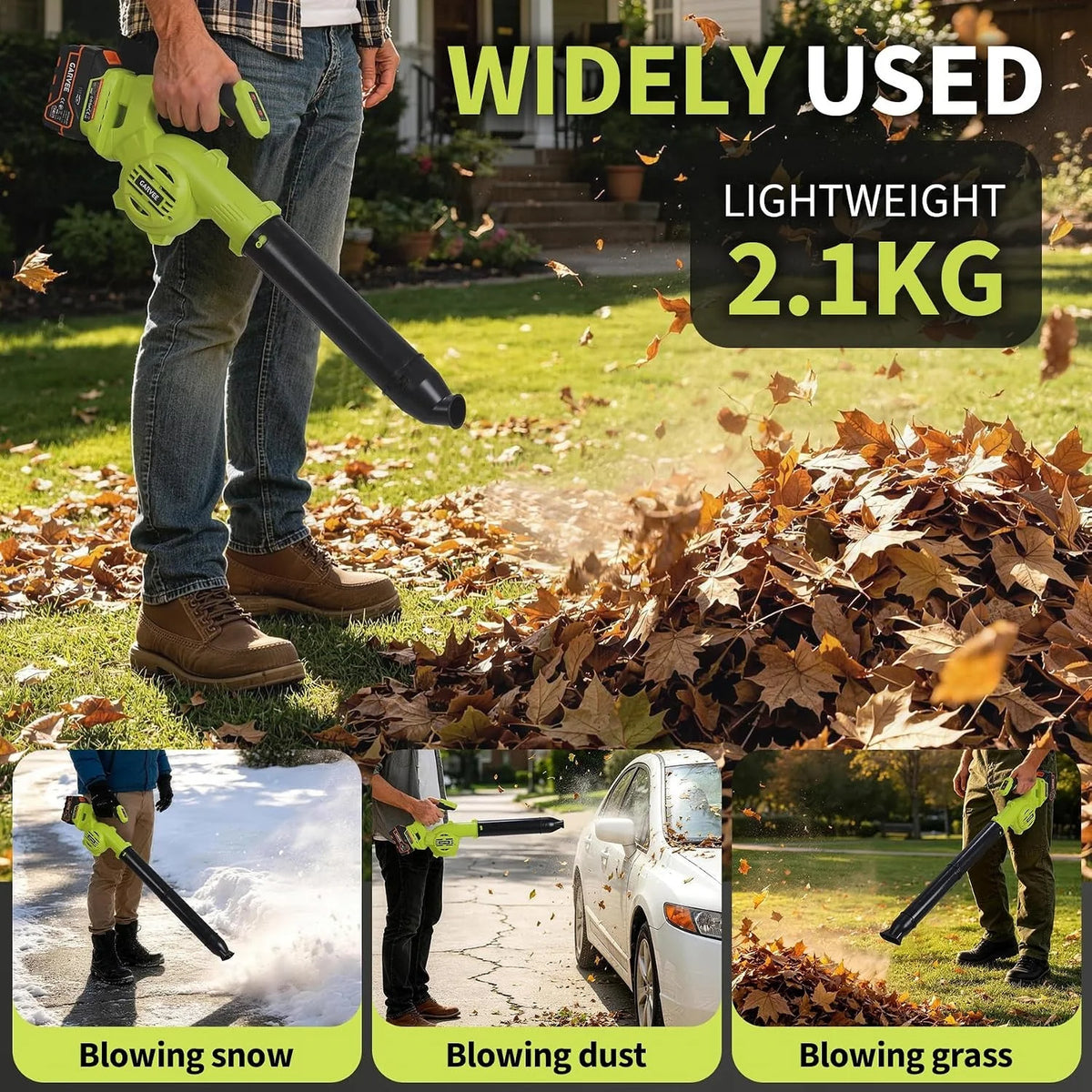 20V Brushless Cordless Leaf Blower with 4.0Ah Battery and Fast Charger, 6-Speed
