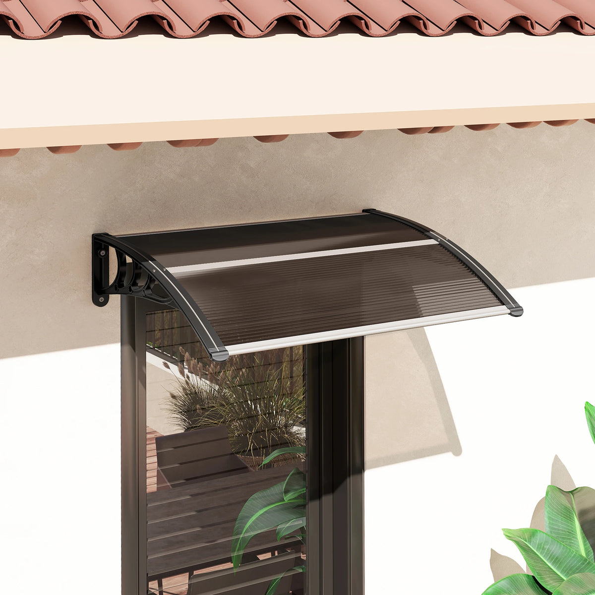 Outdoor Window Door Canopy, Fixed Awning, Porch UV Water Cover