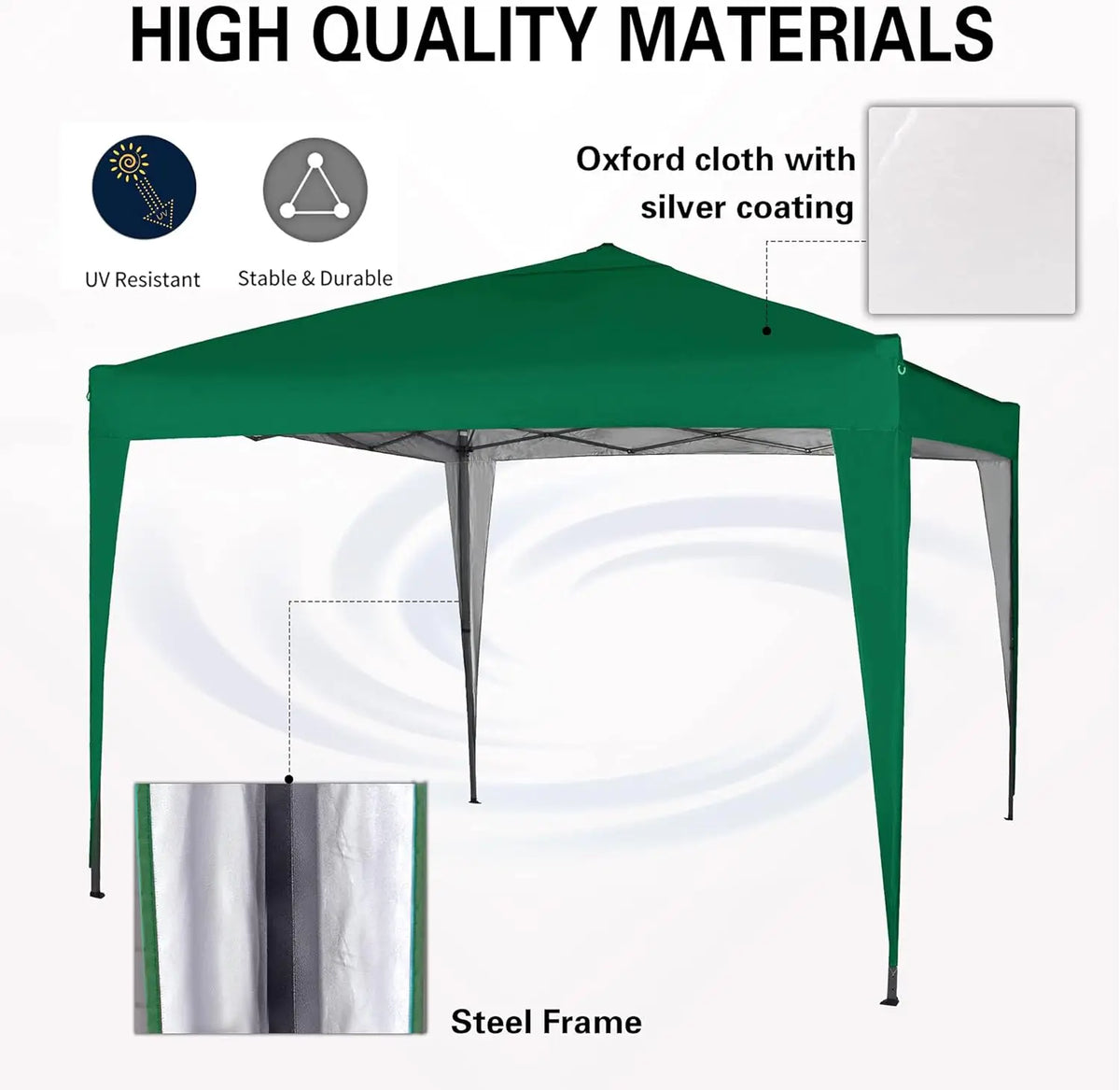 3x3M Pop Up Gazebo Waterproof Outdoor Garden Canopy Shelter