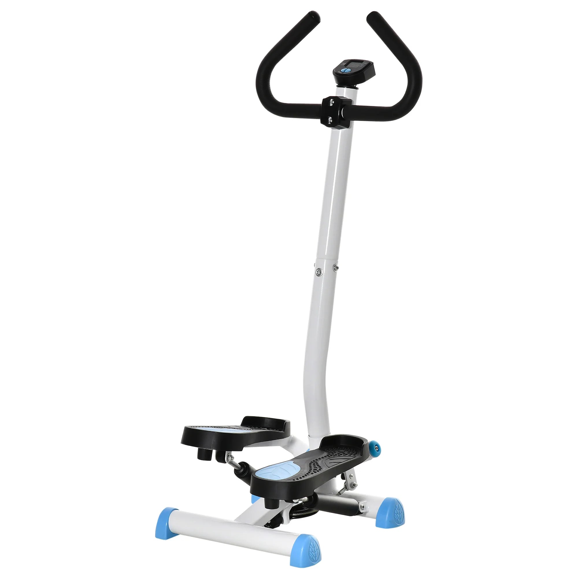 Twister Stepper Step Machine with Adjustable Resistance LCD Monitor Handlebars for Home Gym Lower Body Workout Blue