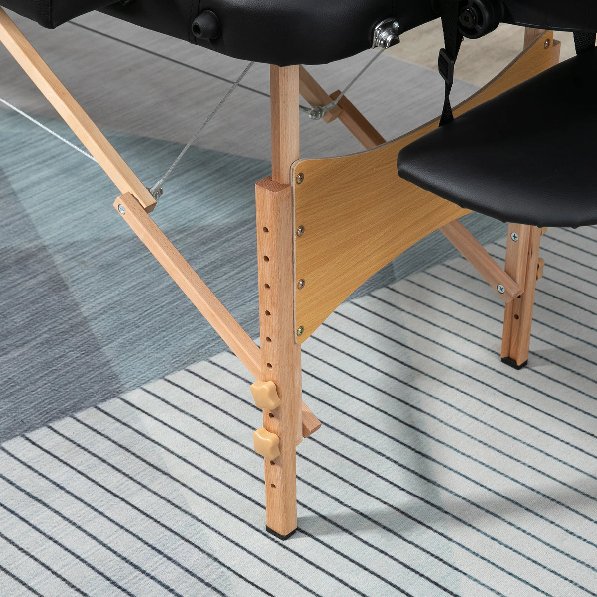 Folding Massage Table with Adjustable Height, Removable Headrest and Carry Bag