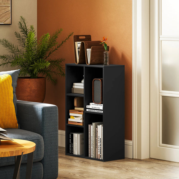 2-Tier Cube Bookcase, Freestanding Storage Shelf Unit