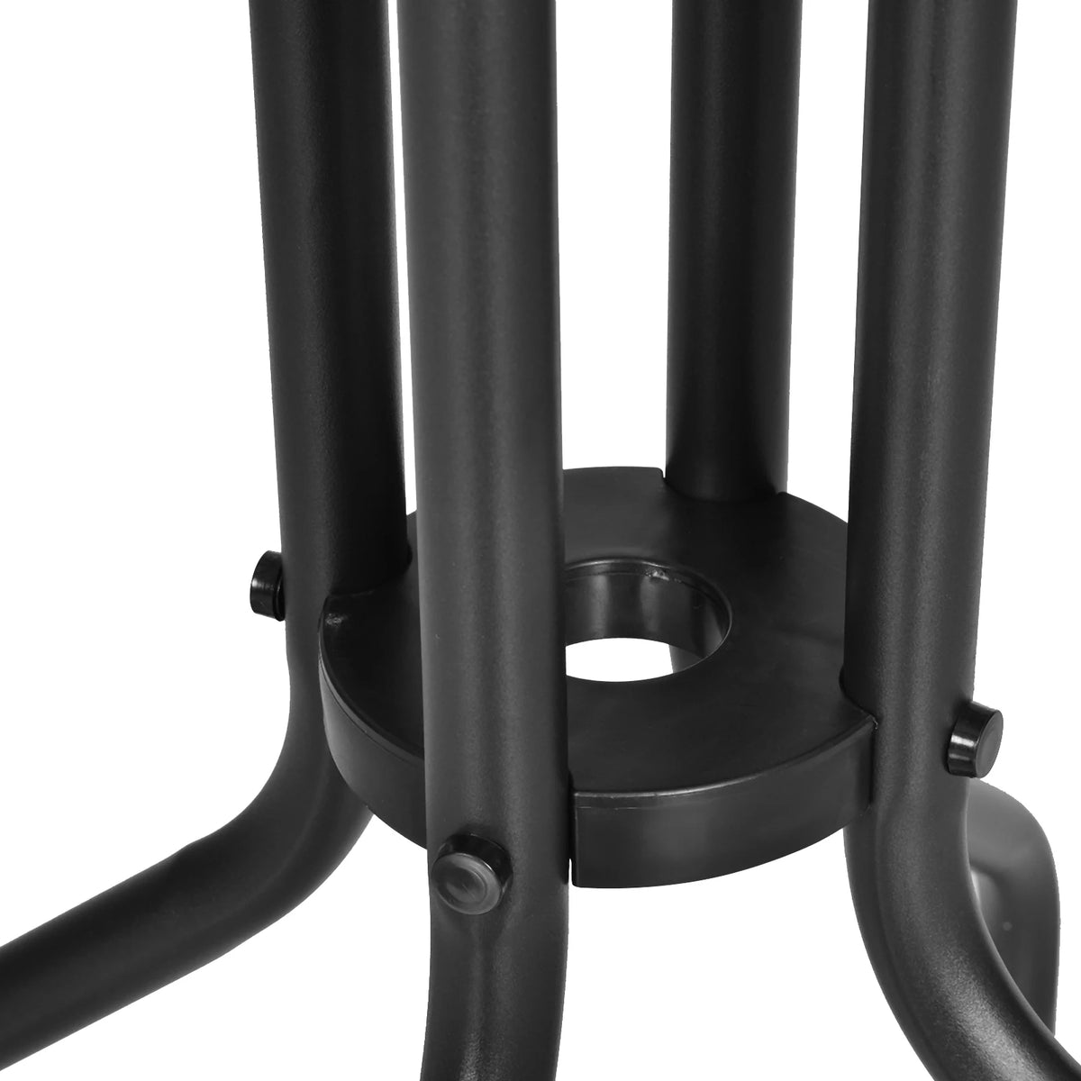 Round Outdoor Bistro Coffee Table with Tempered Glass Top, 60cm Diameter