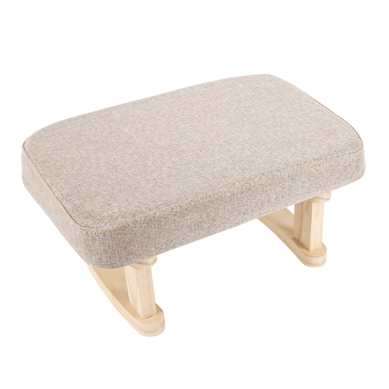 Small Soft Fabric Stool with Removable Washable Cover | Minimalist Shoe Bench for Hallway Bedroom Living Room