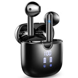 Wireless Bluetooth 5.3 Earbuds with 4 ENC Mics, 40H Playtime, LED Display, Touch Control In-Ear Headphones
