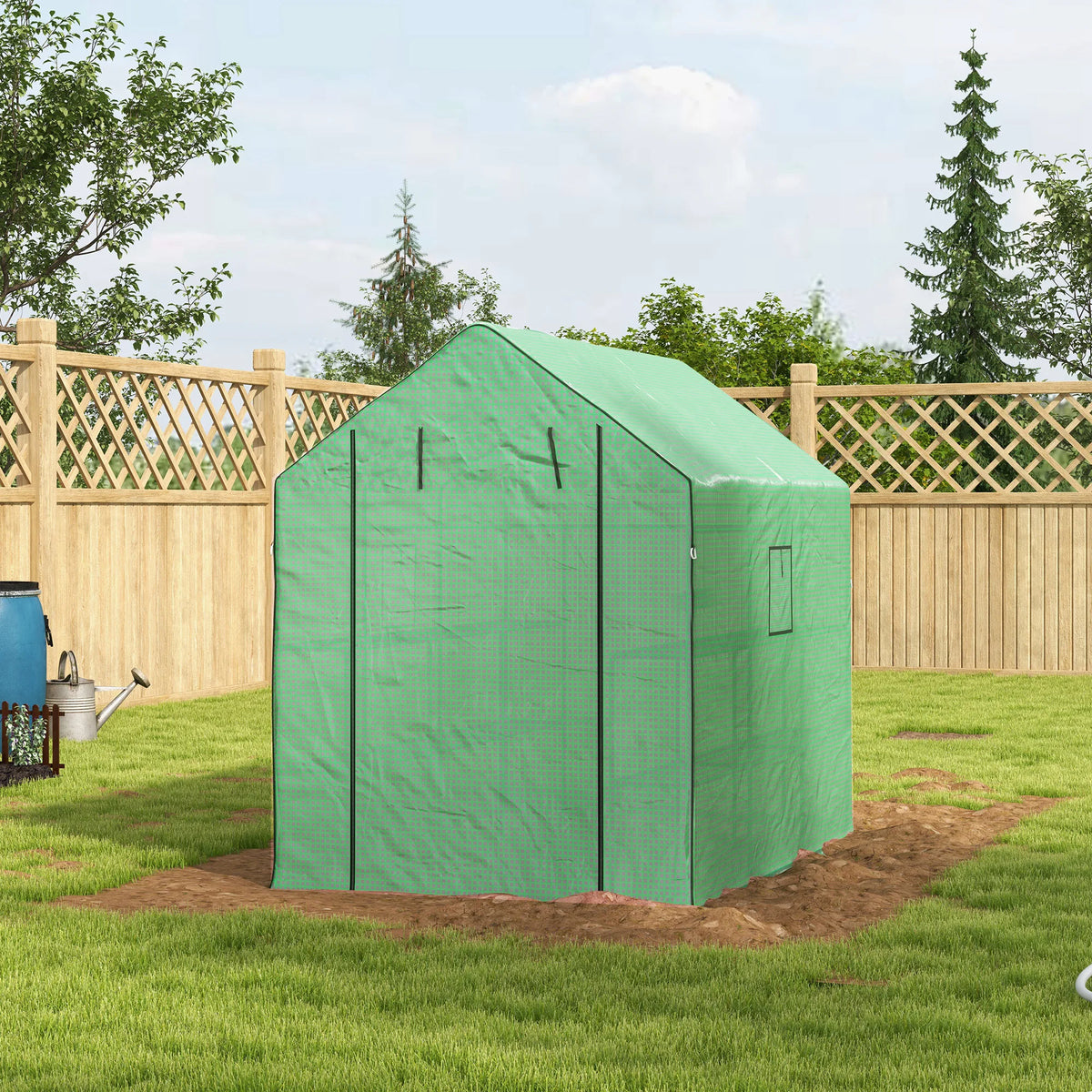 Walk-In Garden Greenhouse with 3-Tier Shelving