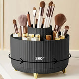 RONSLORE 360° Rotating Makeup Brush Holder | 5-Slot Desktop Organizer for Vanity & Bathroom