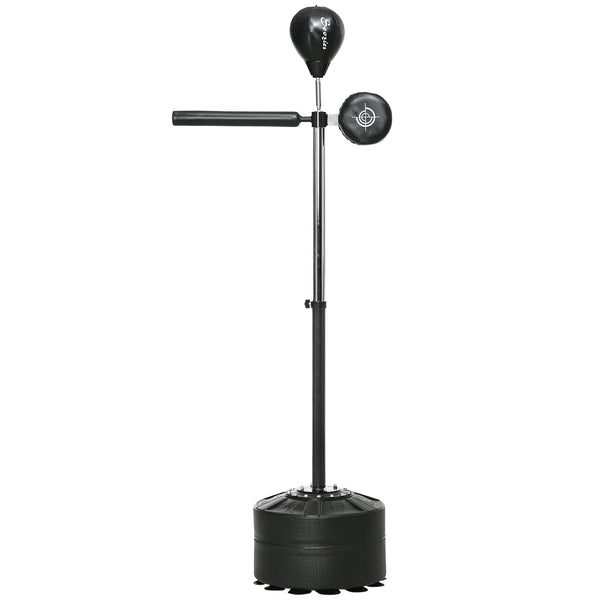 Free Standing Boxing Speed Bag with Reflex Bar and Adjustable Stand, 163-205cm