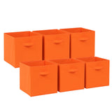 6 Pack Foldable Storage Cubes Fabric Storage Bins 30x30cm Wardrobe Organiser Boxes
