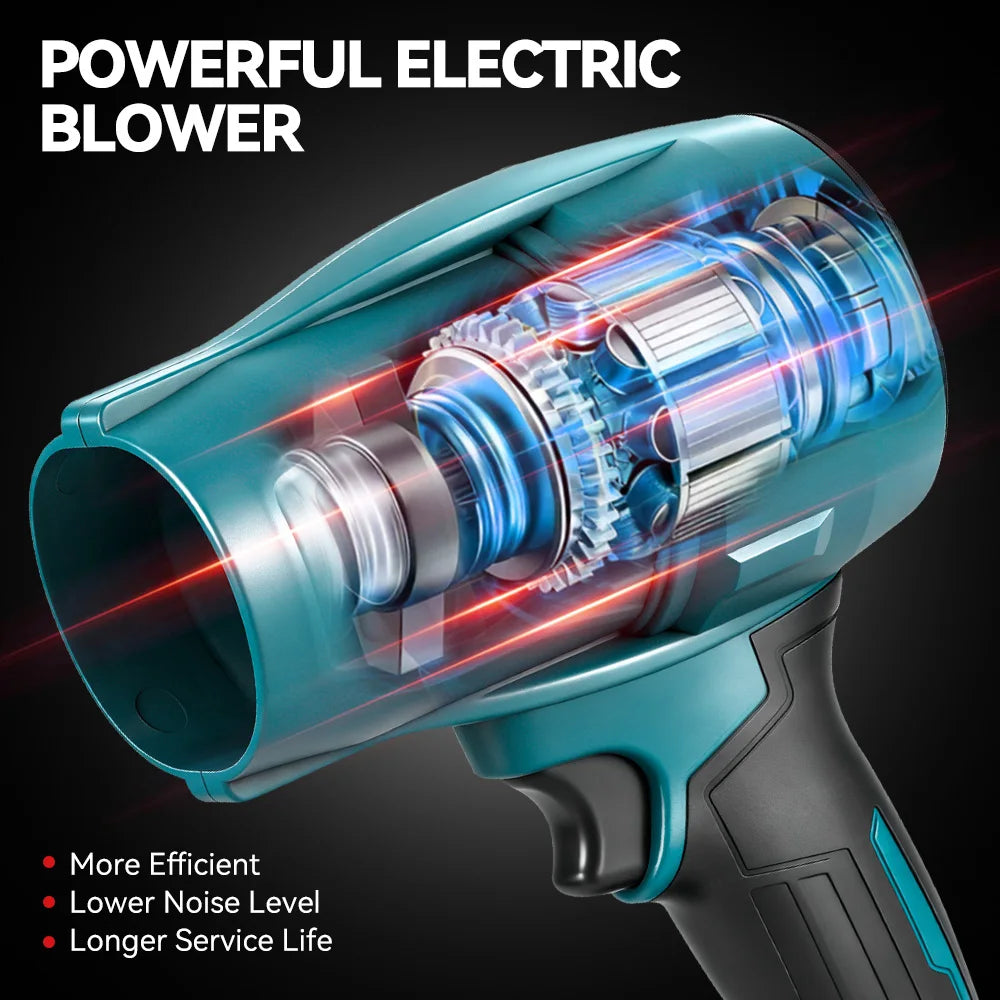 Brushless Cordless Turbo Jet Blower 2000W, Compatible with Makita 18V Batteries